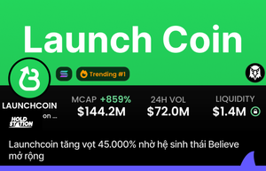 Launchcoin tăng vọt 45.000% nhờ hệ sinh thái Believe mở rộng